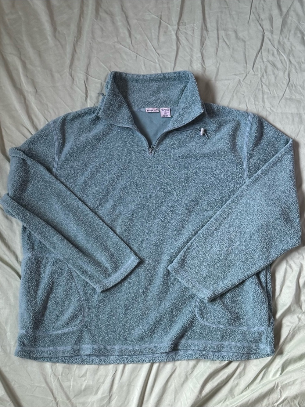 Vintage Northcrest Turquoise Quarter Zip Fleece